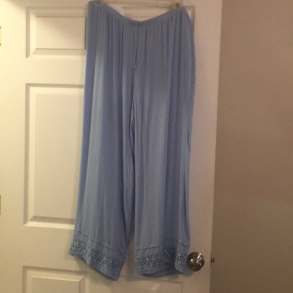 Baby blue palazzo pants